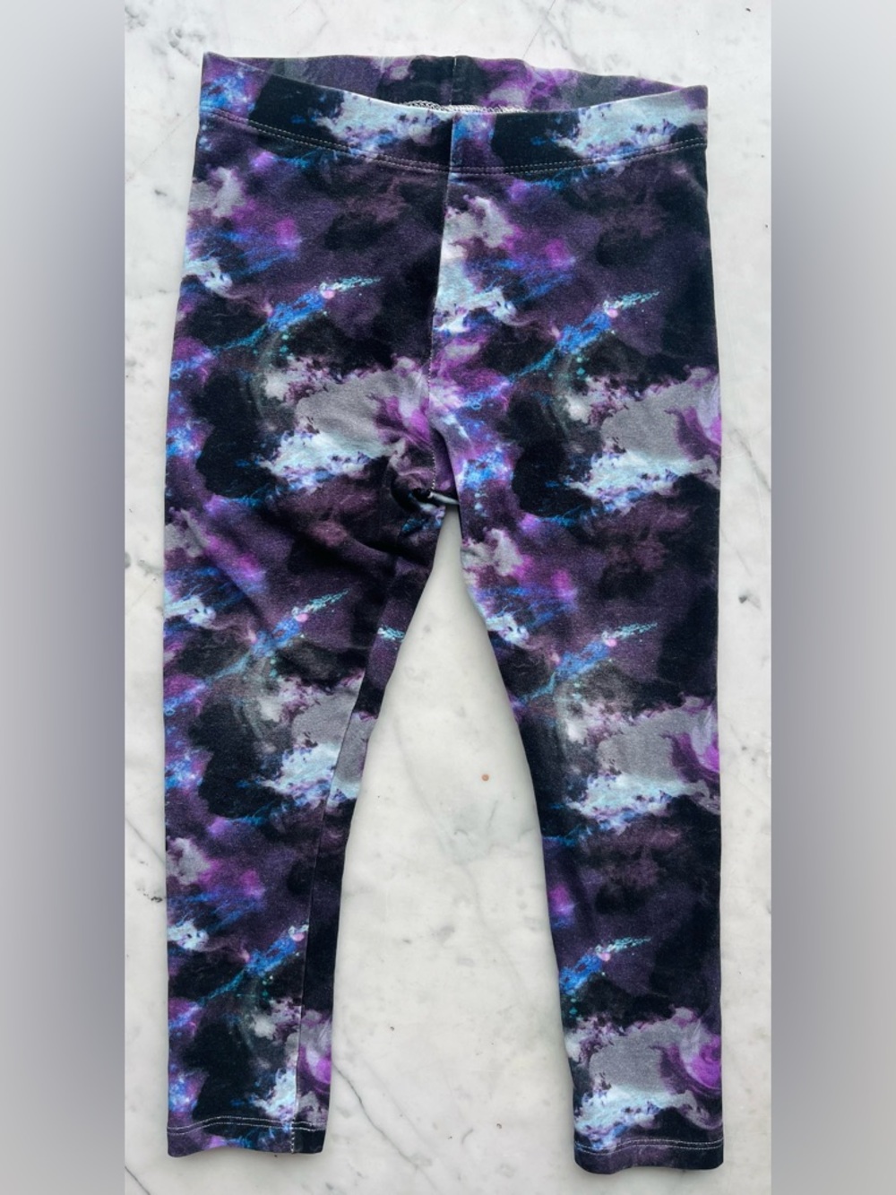 Next Purple/Black Swirl Leggings Size 5